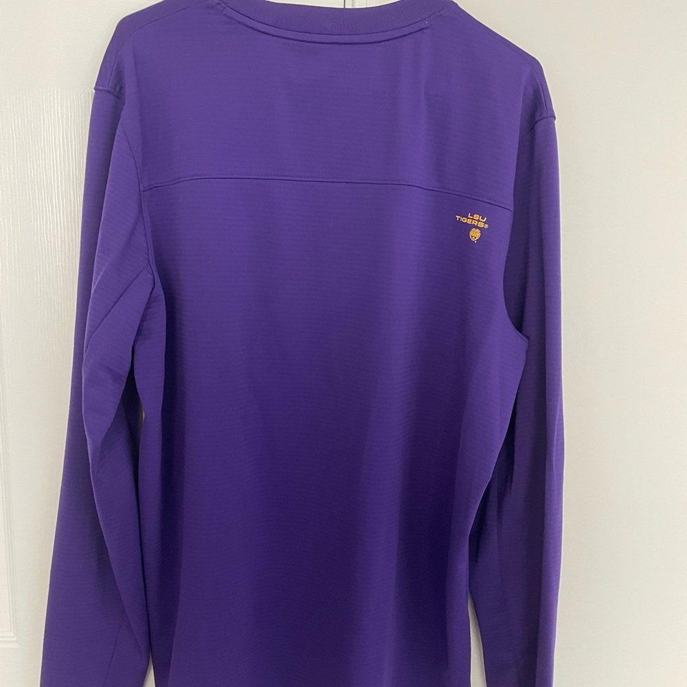 LSU TIGERS Nike Purple Long Sleeve Crewneck Shirt - Picture 2 of 5